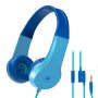 Dziecięce słuchawki przewodowe Motorola Moto JR200 Nauszne Wbudowany mikrofon Wtyczka 3,5 mm Niebieskie - 2
